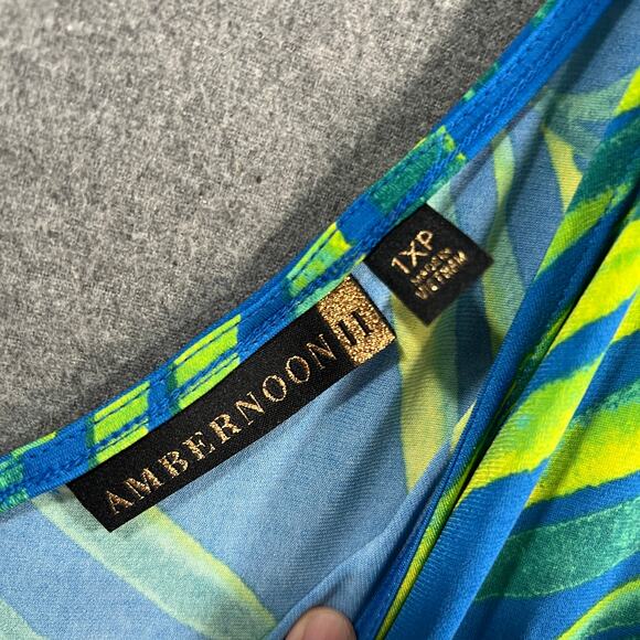 AmberNoon II Petite UPF 50 Cropped Painted Ju Sapphire Palm Petite 1X - Picture 3 of 16